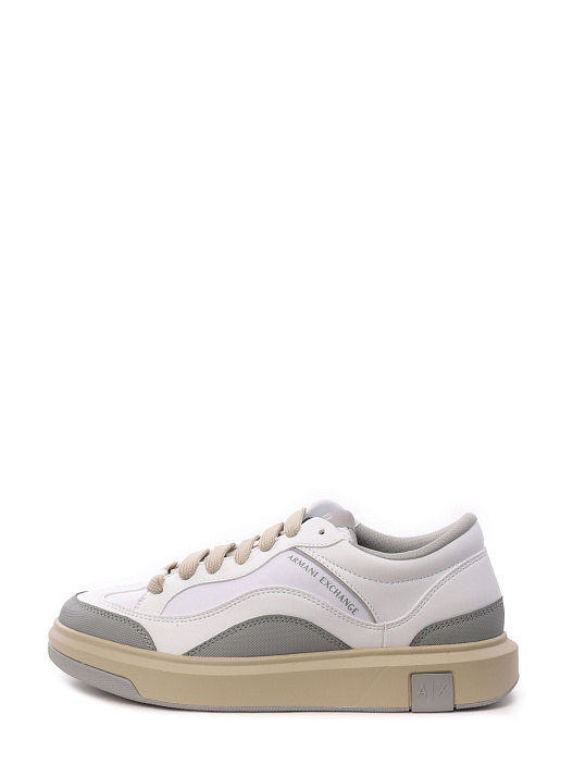 Кеды Armani Exchange XUX191 XV784 K525 комбинированные мужские на бежевой подошве — купить в интернет-магазине Verdistore