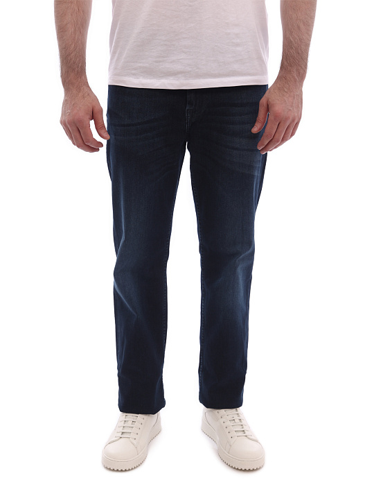 картинка Джинсы 7 For All Mankind JSMNR460AI темно-синие мужские с декоративнымии потертостями магазин Verdistore являющийся официальным дистрибьютором в России 