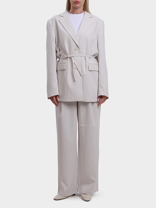 Брюки Calvin Klein Jeans J20J225343 ADA молочные женские — купить в интернет-магазине Verdistore