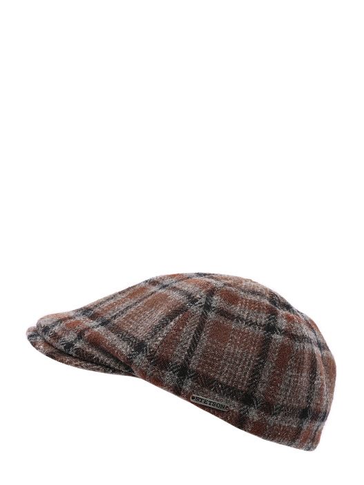 Кепка в коричнево-серых тонах с чёрными линиями — купить в интернет-магазине Verdistore