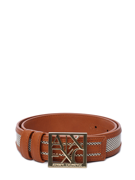 картинка Ремень Armani Exchange 941179 4R734 00153 коричневый женский магазин Verdistore являющийся официальным дистрибьютором в России 