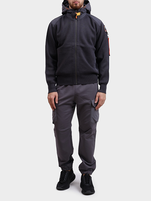 Толстовка Parajumpers RK06 NEW DOMINIC 736 темно-серая мужская — купить в интернет-магазине Verdistore