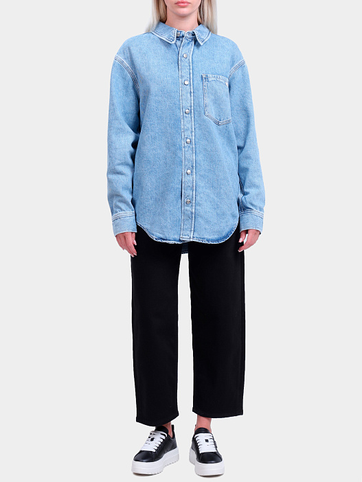 Рубашка Calvin Klein Jeans J20J225516 1AA джинсовая женская — купить в интернет-магазине Verdistore