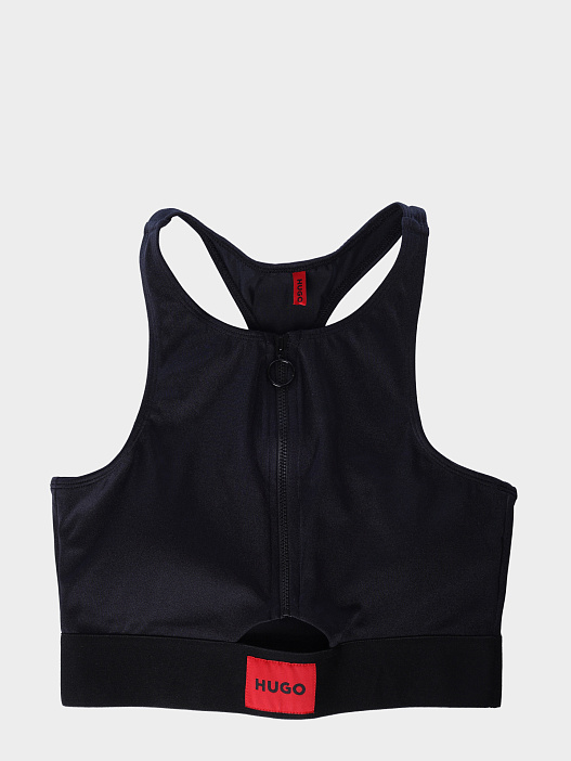 Бюст Hugo HANA BRALETTE 10243741 01 50515329 001 черный женский с маленьким красным патчем-логотипом — купить в интернет-магазине Verdistore