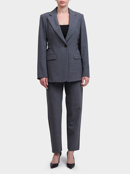 Брюки Marella BRUNO 002 серые женские на кулиске — купить в интернет-магазине Verdistore