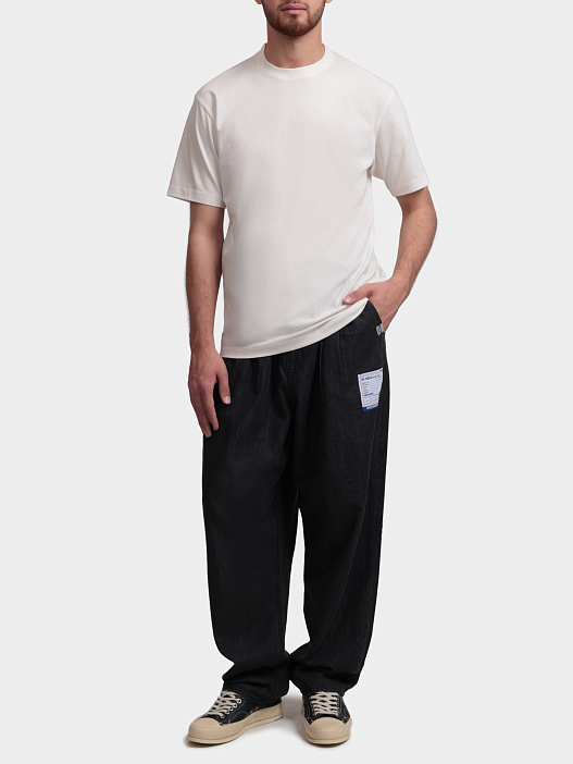 Джинсы MAISON MIHARA YASUHIRO I12PT005 BLACK черные мужские с патчем — купить в интернет-магазине Verdistore