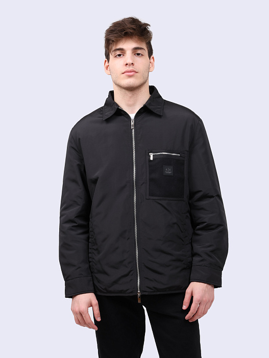картинка Куртка Armani Exchange XM000031 AF10323 UC001 черная мужская магазин Verdistore являющийся официальным дистрибьютором в России 
