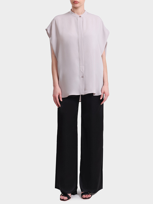Брюки Herno PT000008D 12506 9300 палаццо черные женские свободного кроя  — купить в интернет-магазине Verdistore