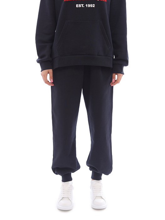 картинка Брюки Alexander McQueen 658545-QZAD5 0415 синие женские магазин Verdistore являющийся официальным дистрибьютором в России 