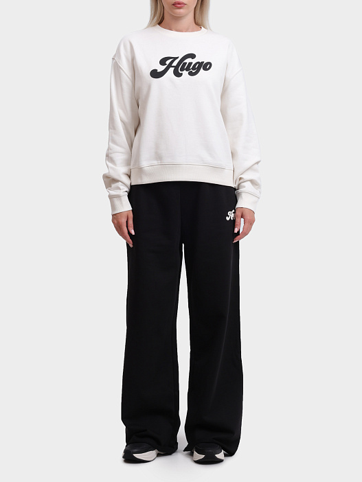 Свитшот Hugo 50541169 110 белый женский с логотипом — купить в интернет-магазине Verdistore