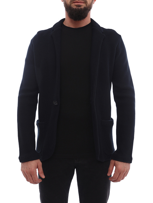 Пиджак Armani Exchange 3GZG1A темно-синий мужской из трикотажа — купить в интернет-магазине Verdistore