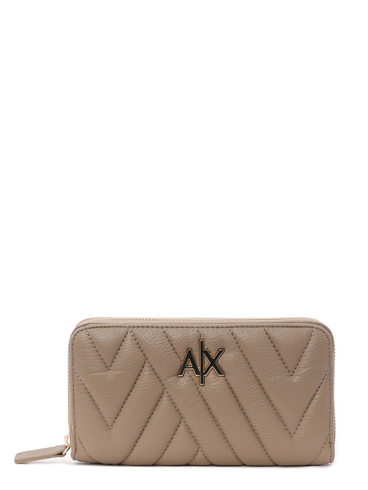 Кошелек Armani Exchange 948068 2F745 09752 бежевый женский на молнии — купить в интернет-магазине Verdistore