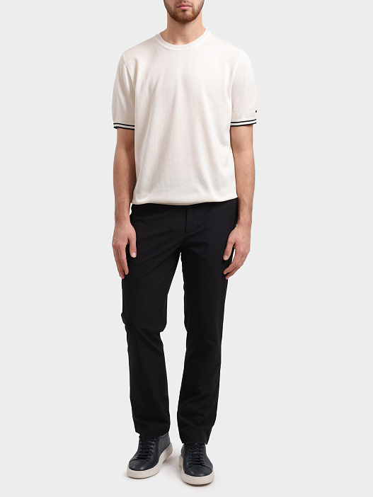 Футболка Tommy Hilfiger MW0MW39778 белая мужская с окантовкой — купить в интернет-магазине Verdistore