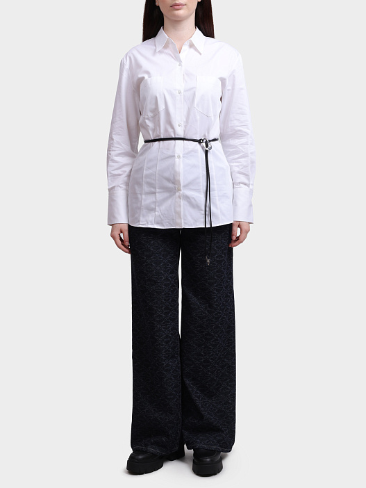 Блуза Hugo 50543364 100 белая женская из хлопка — купить в интернет-магазине Verdistore