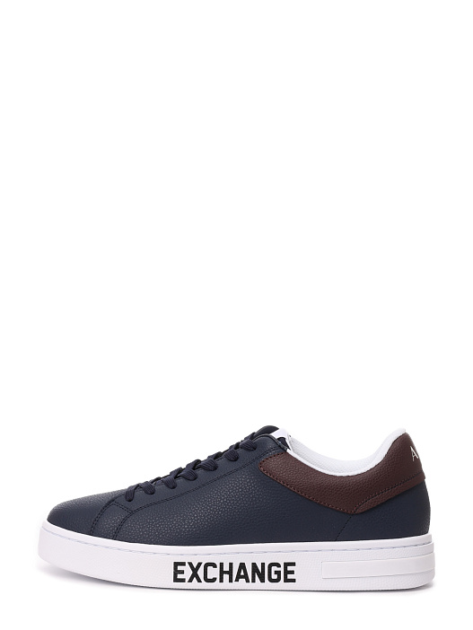 Кроссовки Armani Exchange XUX216 XV854 N540 темно-синие мужские кожаные — купить в интернет-магазине Verdistore