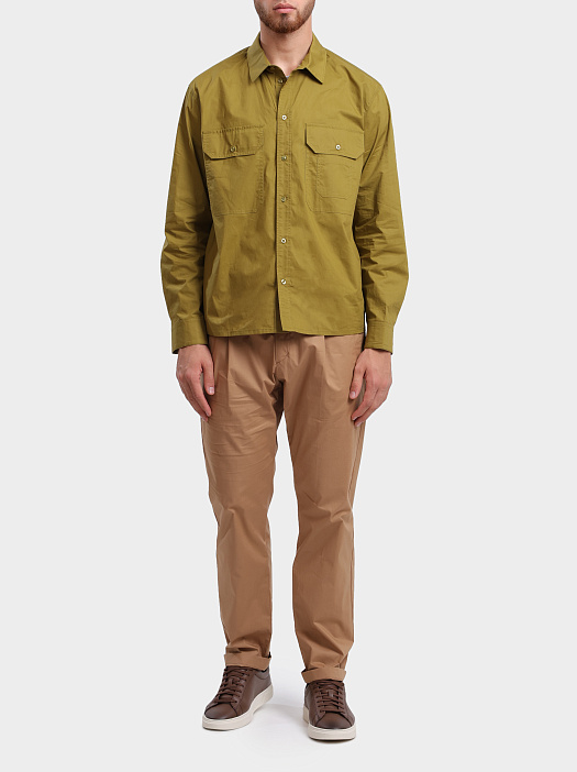 Рубашка MY60210A Y038 325N мужская зеленая из вискозы — купить в интернет-магазине Verdistore