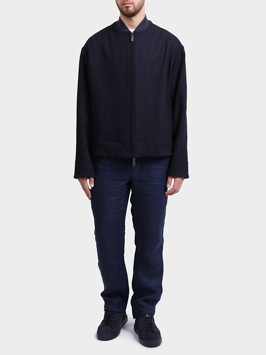 Бомбер Emporio Armani 6D1B6X 1K75Z темно-синий мужской — купить в интернет-магазине Verdistore