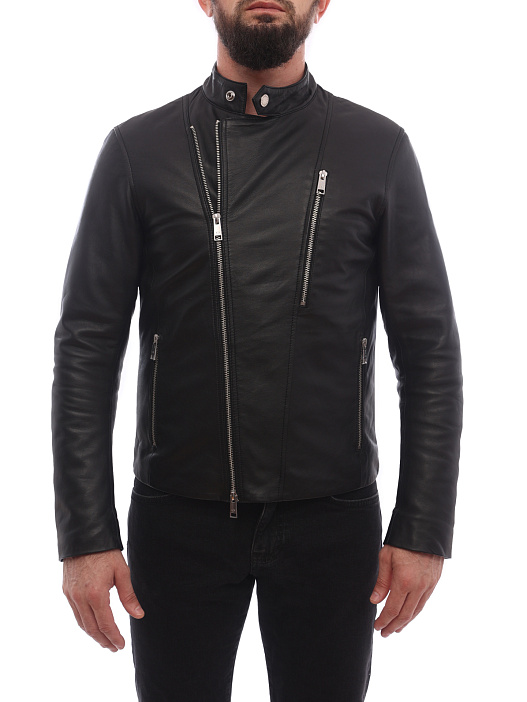 Куртка Armani Exchange 6ZZB33 черная мужская из кожи — купить в интернет-магазине Verdistore