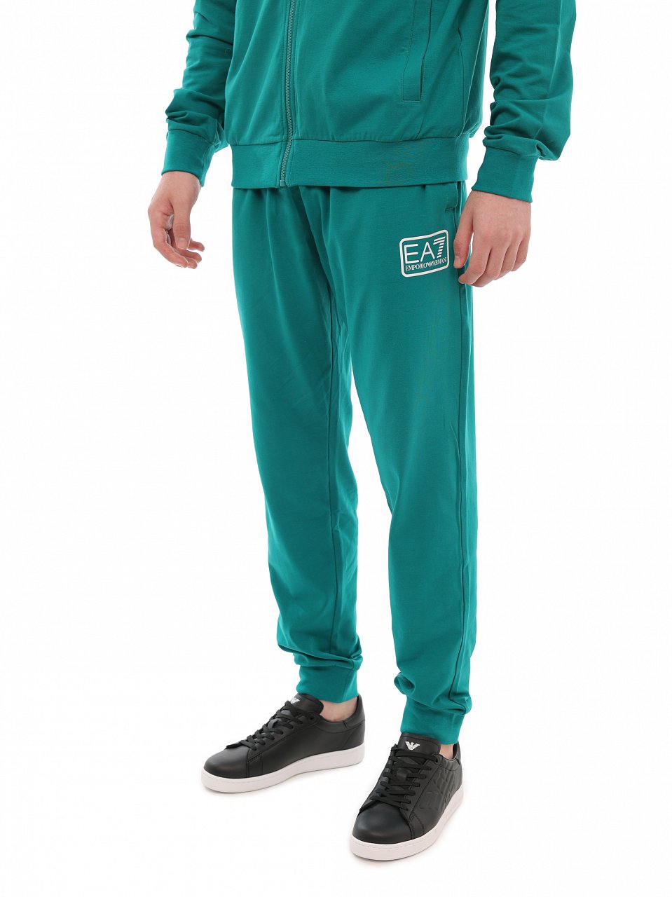Брюки хлопковые зеленые с манжетами VERDI STORE