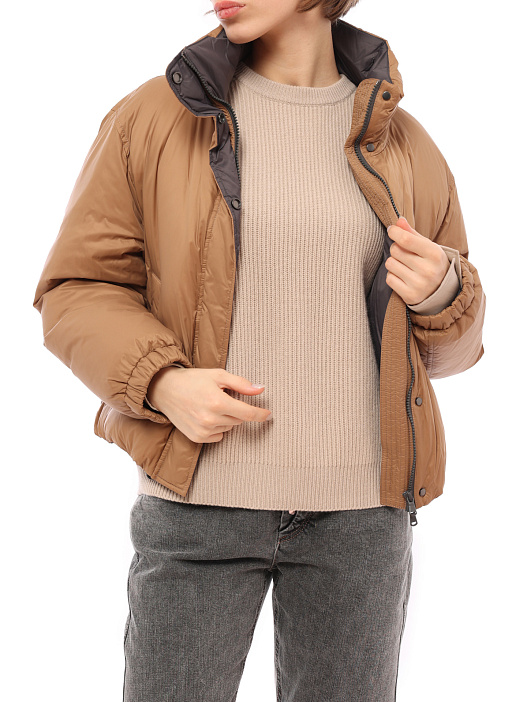 Пуховик Brunello Cucinelli MR4052799 C6508 укороченный женский — купить в интернет-магазине Verdistore