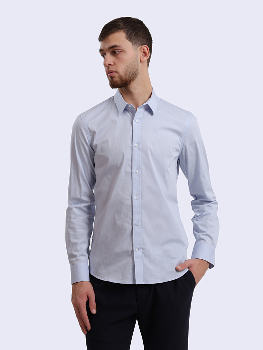 Рубашка Calvin Klein K10K110856 голубая мужская — купить в интернет-магазине Verdistore