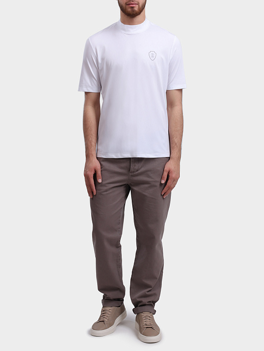 Футболка Brunello Cucinelli MW8641310F CR59 с воротником-стойкой мужская — купить в интернет-магазине Verdistore
