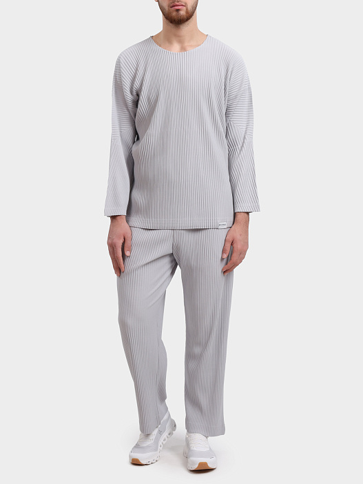 Брюки Sphynx pleats 2647-2 светло-серые мужские прямого кроя — купить в интернет-магазине Verdistore