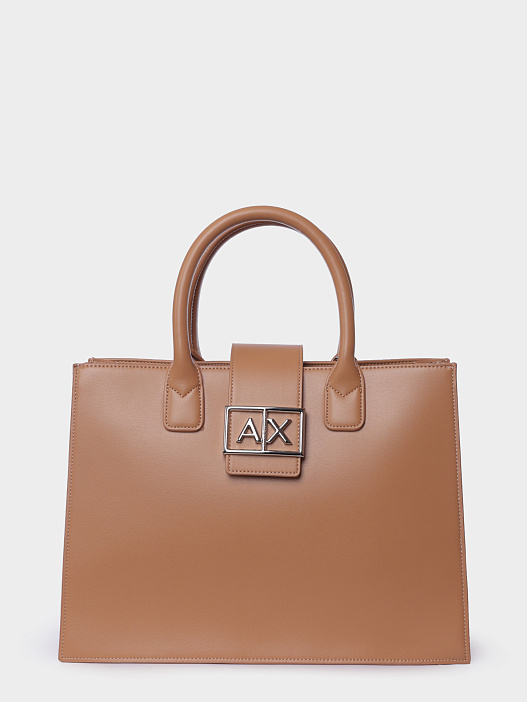 Сумка Armani Exchange XW000305 AF12039 U2069 коричневая женская с логотипом — купить в интернет-магазине Verdistore