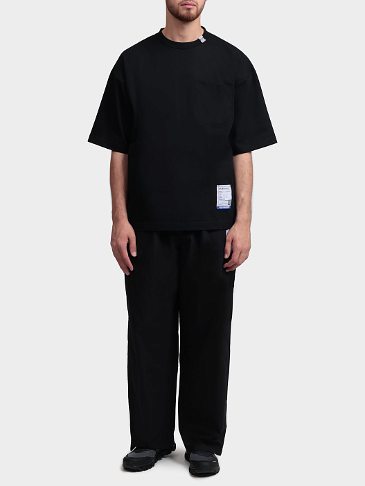 Брюки MAISON MIHARA YASUHIRO I13PT032 BLACK черные мужские с патчем  — купить в интернет-магазине Verdistore