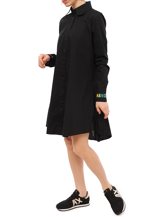 Платье Armani Exchange 6HYA20 YNENZ 1200 черное женское с молниями по бокам — купить в интернет-магазине Verdistore