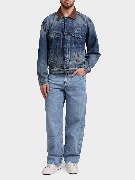 Куртка Diesel A21703007DV01 джинсовая синяя мужская укороченная — купить в интернет-магазине Verdistore