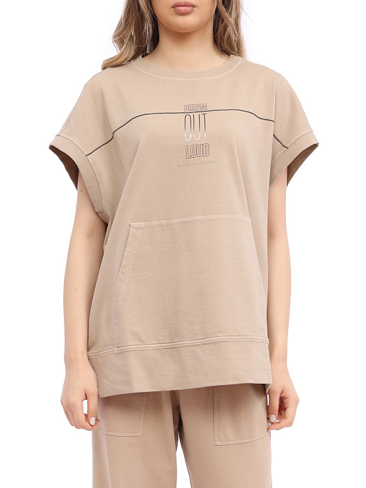 Свитшот Brunello Cucinelli MD869B1130 C8695 хлопковый женский — купить в интернет-магазине Verdistore