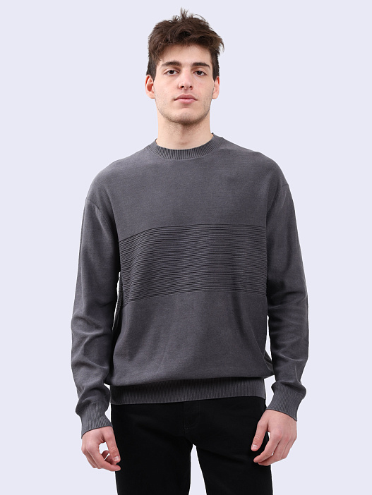 картинка Свитер Armani Exchange 6DZM6J ZMQ7Z 19AA серый мужской из хлопка магазин Verdistore являющийся официальным дистрибьютором в России 