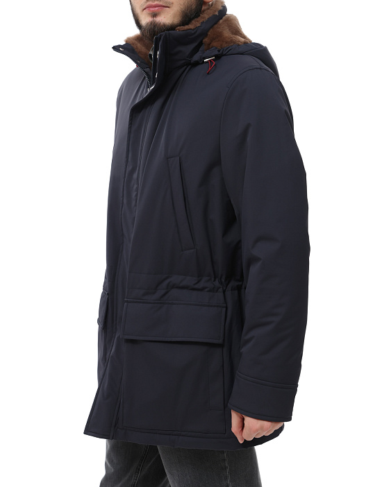 Парка Brunello Cucinelli MM4596401 CJ357 темно-синяя мужская — купить в интернет-магазине Verdistore