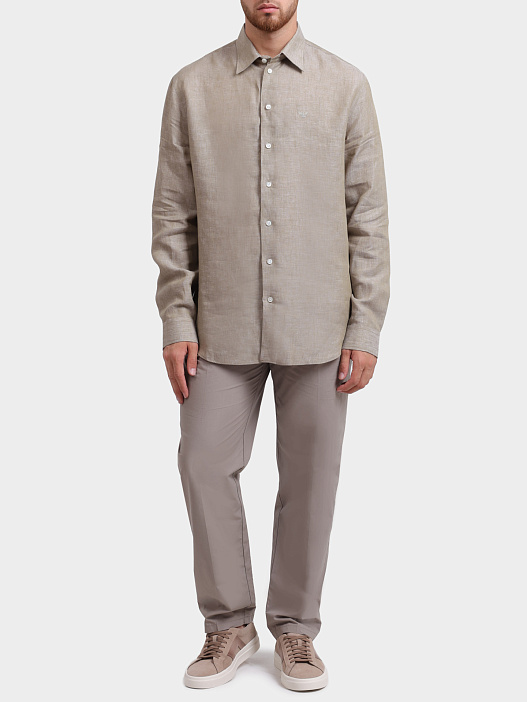 Рубашка Emporio Armani 01SM0L 010F9 542 льняная мужская — купить в интернет-магазине Verdistore