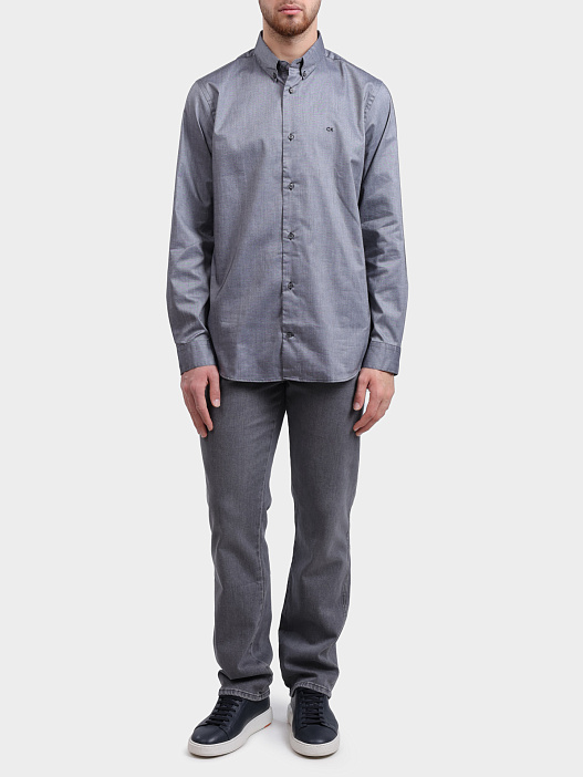 Рубашка Calvin Klein K10K113212 0GP серая мужская — купить в интернет-магазине Verdistore