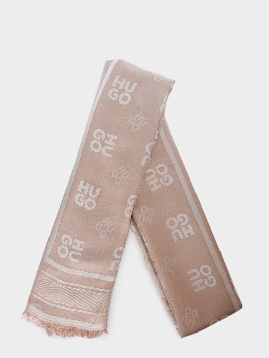 Платок Hugo Alyin женский с контрастным принтом — купить в интернет-магазине Verdistore