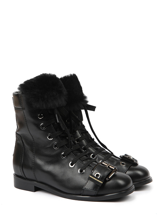Ботинки Baldan 1824 черные женские на шнуровке — купить в интернет-магазине Verdistore