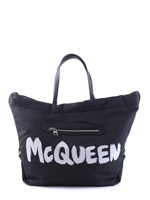 Сумка Alexander McQueen 686437 16X35 1050 черная женская — купить в интернет-магазине Verdistore