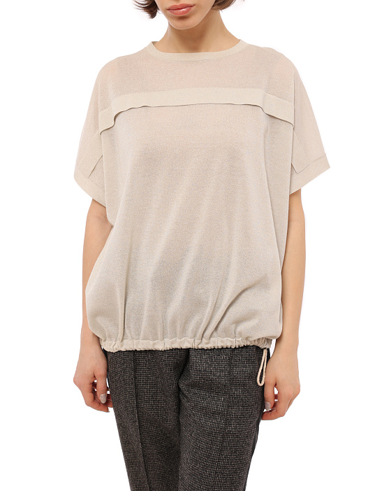 Джемпер Brunello Cucinelli M87862308 бежевый женский — купить в интернет-магазине Verdistore