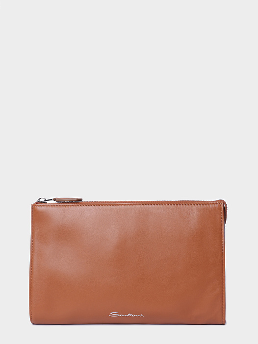Клатч Santoni UFPGA2579FO-AUXUI00 кожаный женский — купить в интернет-магазине Verdistore