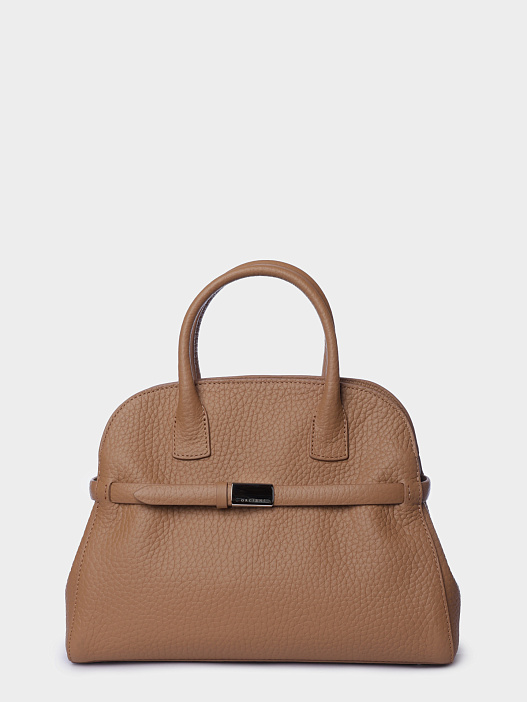 Сумка Orciani B02200 SOF BIS светло-коричневая из натуральной зернистой кожи — купить в интернет-магазине Verdistore