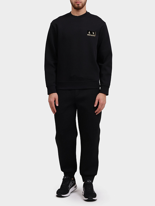 Свитшот Armani Exchange XM001892 AF10818 MC004 черный мужской — купить в интернет-магазине Verdistore