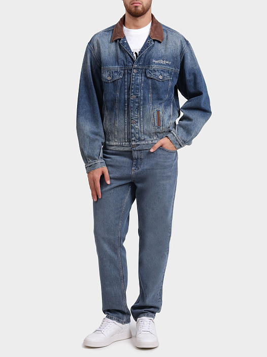 Куртка Diesel A21703007DV01 синяя мужская джинсовая укороченная — купить в интернет-магазине Verdistore