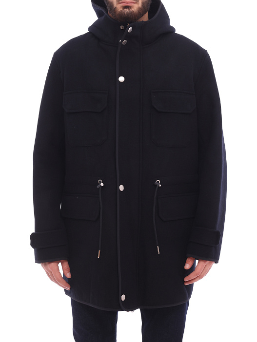 Пальто Armani Exchange 6KZKL1 ZNMWZ 05DY темно-синее мужское на кулиске — купить в интернет-магазине Verdistore