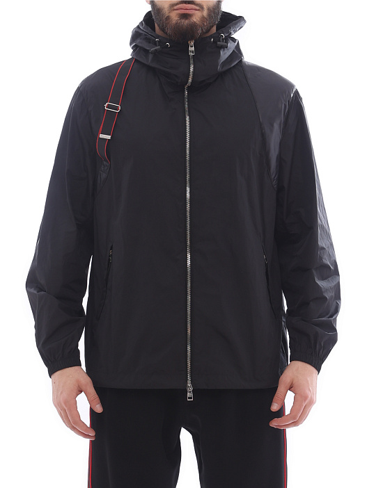 картинка Куртка Alexander McQueen 662324 QRR21 1000 черная мужская магазин Verdistore являющийся официальным дистрибьютором в России 
