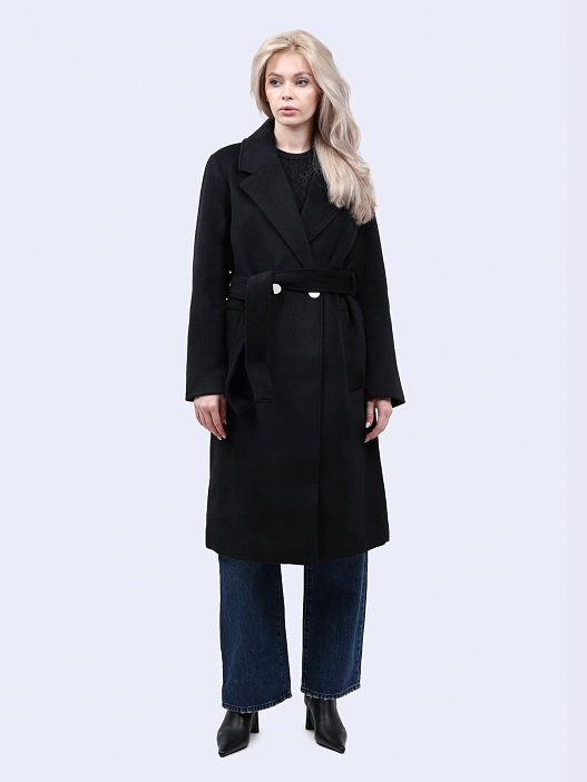 картинка Пальто Armani Exchange XW000035 AF10257 UC001 черное женское двубортное магазин Verdistore являющийся официальным дистрибьютором в России 