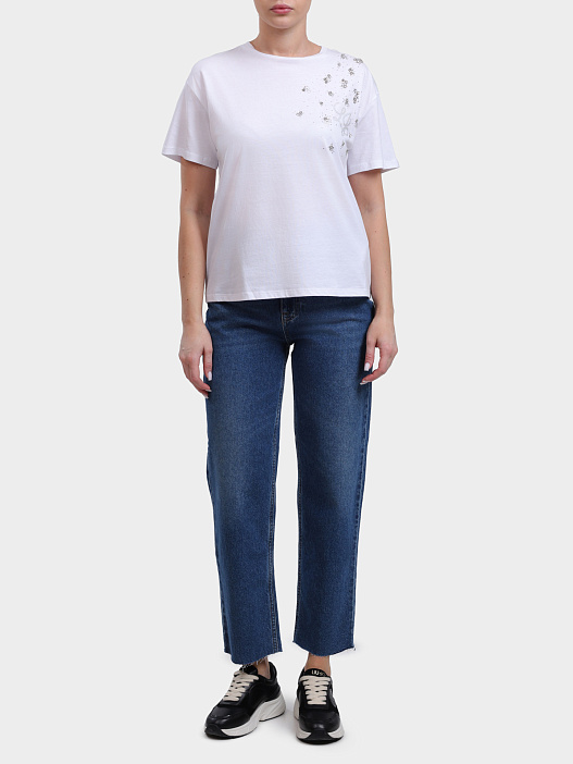 Футболка Liu-Jo WA6238 JS923 P9329 хлопковая женская — купить в интернет-магазине Verdistore