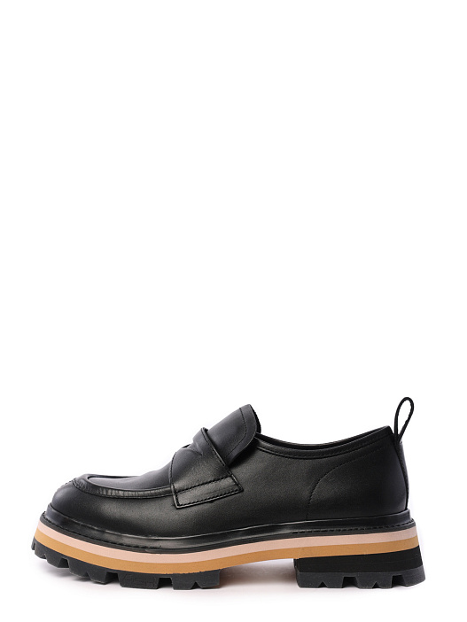 Лоферы ASH 8AH.AH124665.K черные женские на контрастной подошве — купить в интернет-магазине Verdistore