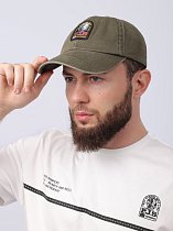 Бейсболка джинсовая коричневая с крупной нашивкой логотипом  VERDI STORE